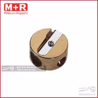 تراش حرفه ای مدل نارنج دو سوراخ  ام آر M R Double Hole Round Brass Sharpener