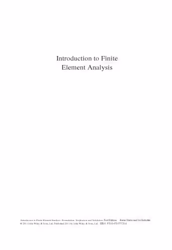خرید و دانلود نسخه کامل کتاب Introduction to Finite Element Analysis: Formulation, Verification and Validation (Wiley Series in Computational Mechanics)
