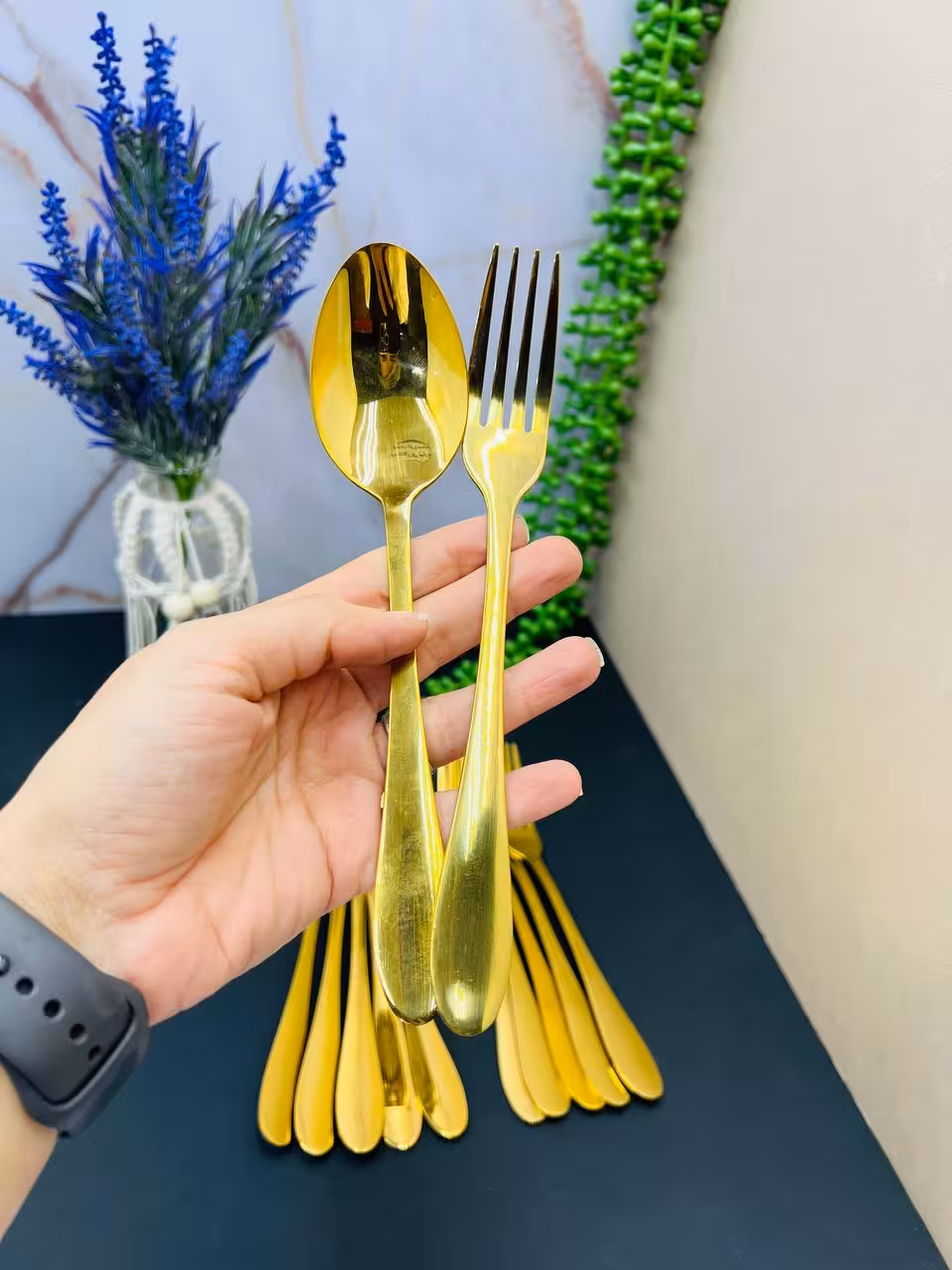 قاشق و چنگال طلاG65