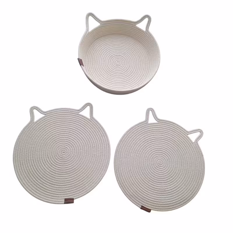 زیربشقابی و سبدنان مجموعه سه عددی مدل گربه | کالا مکس