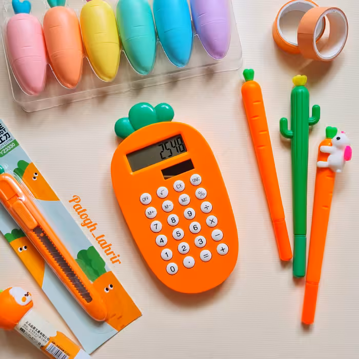 ماشین حساب خورشیدی طرح هویج