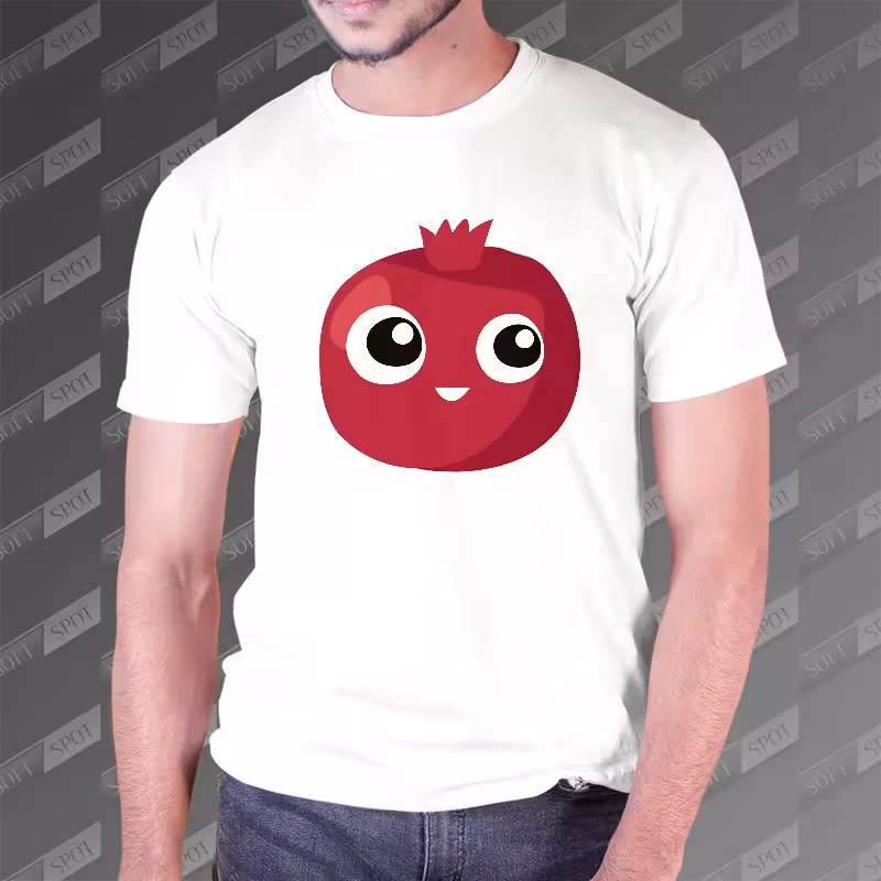 تیشرت مردانه طرح انار کارتونی TS-705