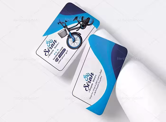 طرح کارت ویزیت دوچرخه فروشی | گرافیک با طعم تربچه