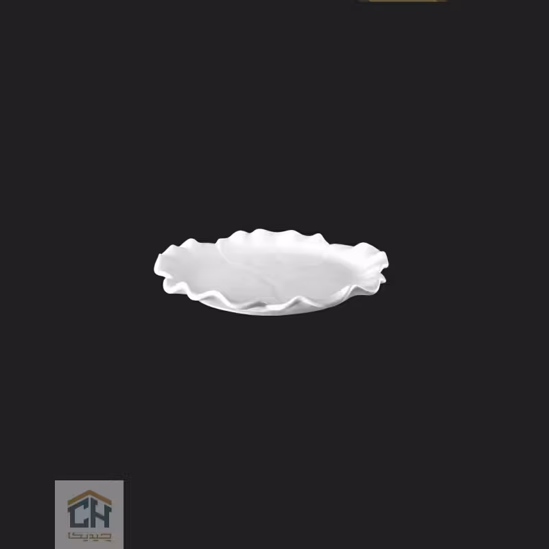 شیرینی خوری سرامیکی گرد متوسط گلدکیش طرح الگانت مدل GK648681-1