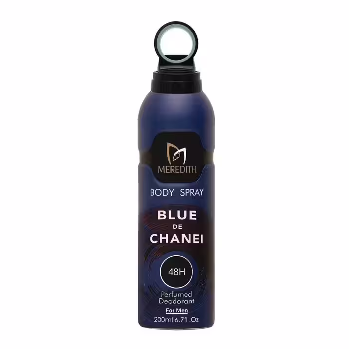 اسپری بدن مردیت مردانه مدل بلو شنل  Meredith Body Spray Blue Chanel حجم 200 میل