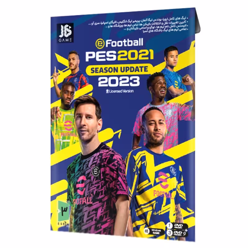 بازی کامپیوتر eFootball PES 2021 Season Update 2023 PC 3DVD9   1DVD JB.TEAM