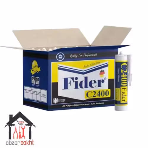 چسب سیلیکون فیدر مدل  FIDER C2400 کارتن 24 عددی