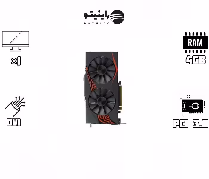 کارت گرافیک استوک ایسوس مدل   DVI Asus-RX470-4G