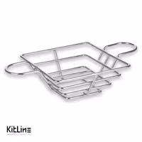 سبد سرو مربعی فلزی 7×17×17 سانتیمتری با جای سس کاپ کروم کیچن تک