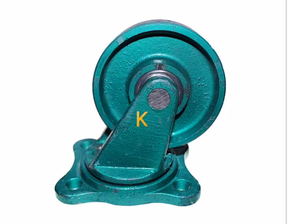 چرخ گردان چدنی سبز روتراش سایز 10 سانتی متر