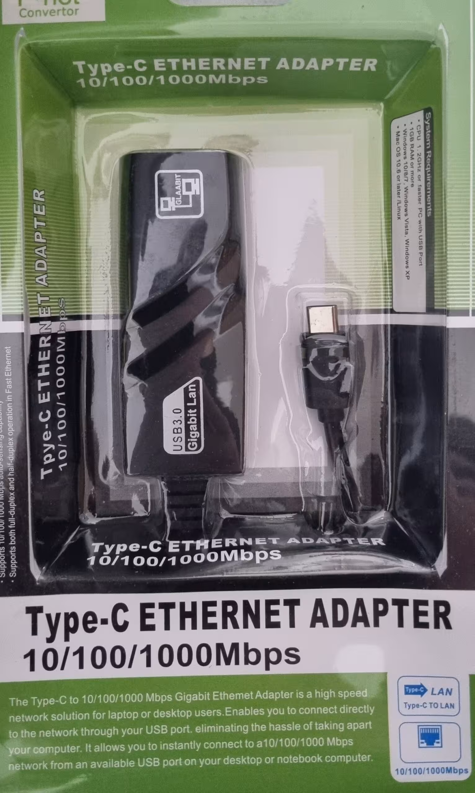 تبدیل type c to lan برند پی نت