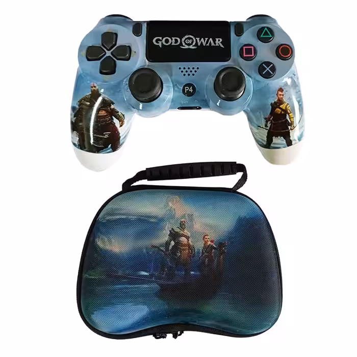 دسته بی سیم PS4 برند Play X طرح GOD OF WAR با کیف