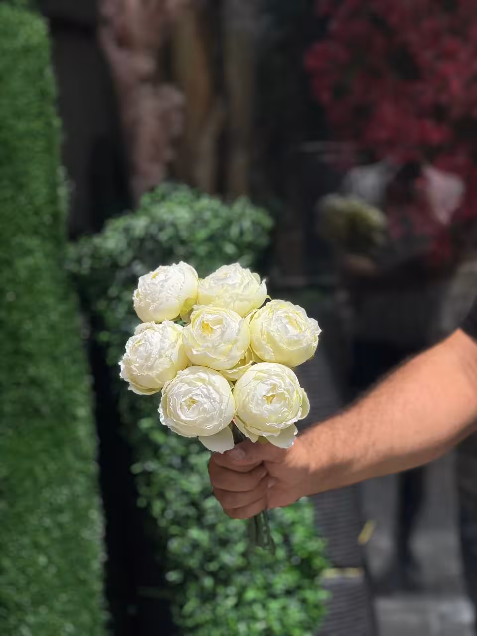 پیونی نباتی مصنوعی 10 شاخه(سایز بزرگ)