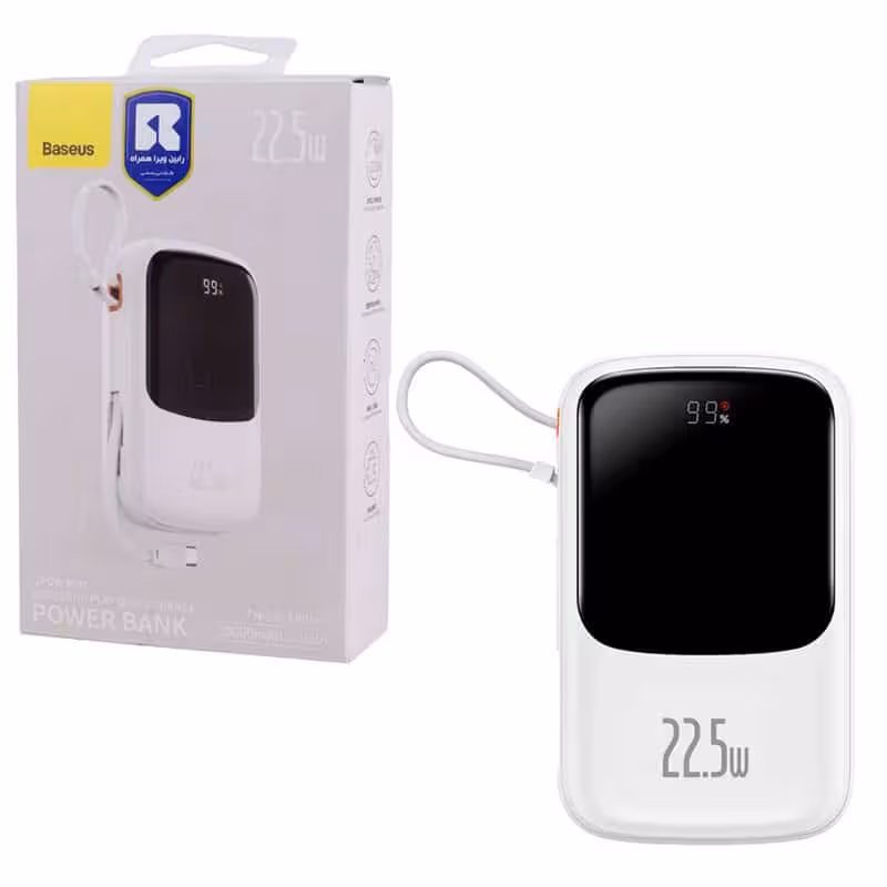 پاور بانک فست شارژ باسئوس QPOW Pro PPQD2-20C QC PD 22.5W ظرفیت 20000 میلی آمپر ساعت