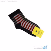 جوراب نیم ساق فانی مدل 825 آبی دودی-قرمز