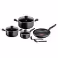 سرویس قابلمه و تابه 9 پارچه تفال مدل TEFAL DarkStone 9pc مشکی