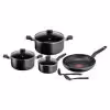 سرویس قابلمه و تابه 9 پارچه تفال مدل TEFAL DarkStone 9pc مشکی