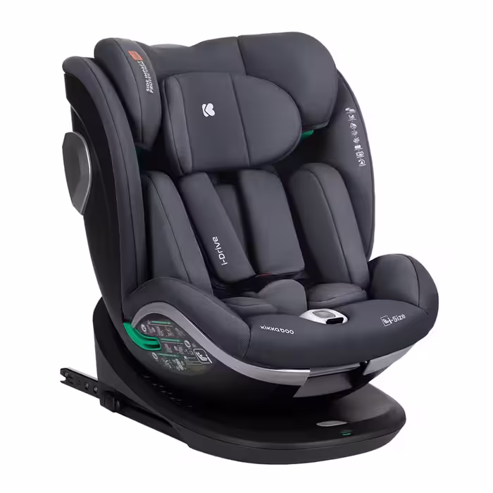 صندلی ماشین کیکابو Kikkaboo طوسی تیره i-size مدل i-Drive