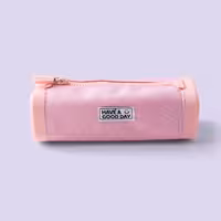 جامدادی سیلیکونی پارچه‌ای صورتی پاستلی لانگو (Languo)