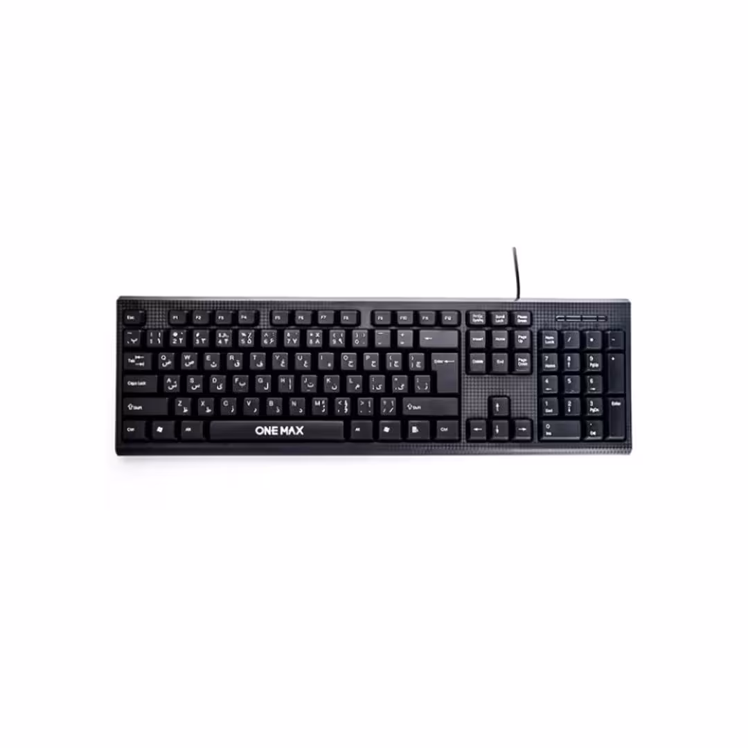 کیبورد وان مکس ONE MAX OM-K1000 Wired Black - آبتین مال