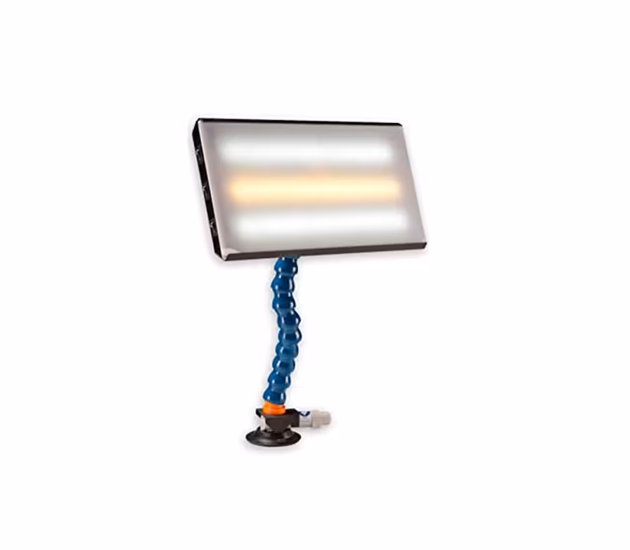 پنل نور صافکاری همراه با پایه قاپکی پمپی