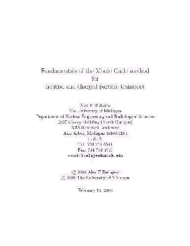 خرید و دانلود نسخه کامل کتاب Fundamentals of the Monte Carlo method for neutral and charged particle transport