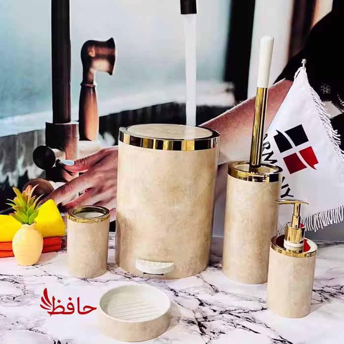 ست سرویس بهداشتی هارمونی مدل روشا کرم وانیلی