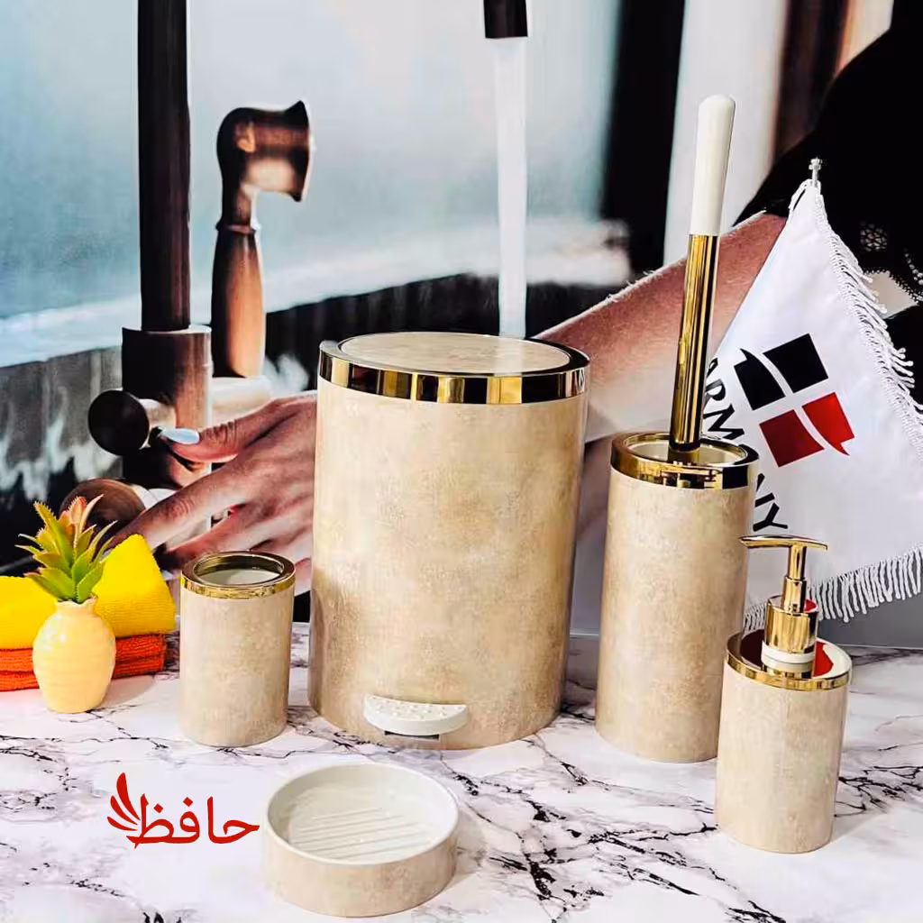 ست سرویس بهداشتی هارمونی مدل روشا کرم وانیلی