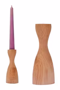 شمعدان چوبی بزرگ با شمع