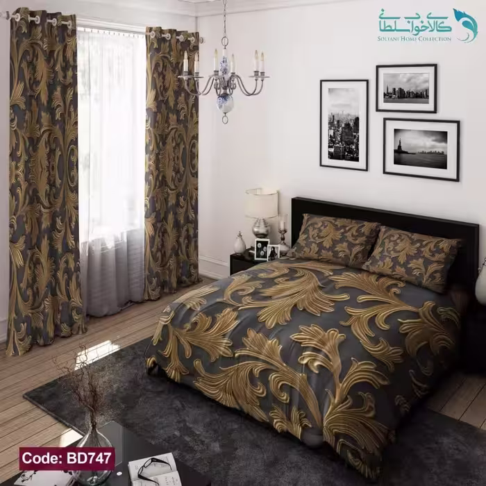 روتختی طرح چوبی دو نفره کد BD747