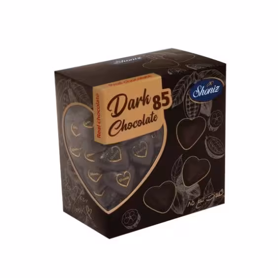 شکلات قلبی تلخ 85درصد شونیز
