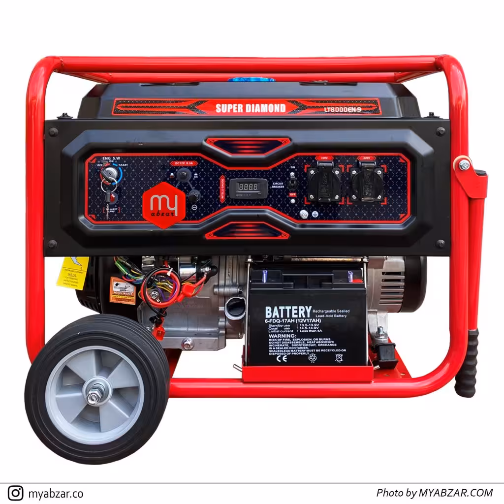 موتور برق دیاموند 6.5 کیلووات مدل SUPER DIAMOND LT8000EN-9