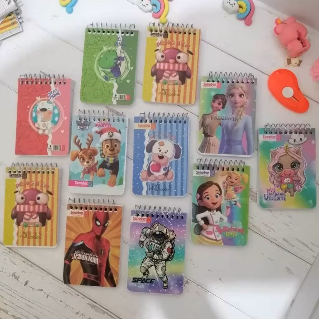 دفترچه فانتزی کیوت فنری 80 برگ