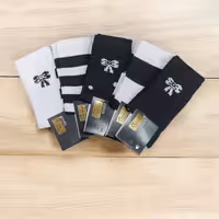 جوراب ساقدار کش انگلیسی پاپیون رینگی سیاه و سفید