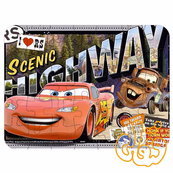 پازل چوبی 35 قطعه شخصیتهای کارتونی ماشینها