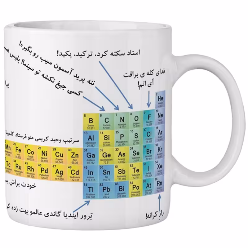 خرید ماگ-لیوان خرید ماگ-لیوان  - لیوان ( درجه 1)ستان  جدول مندلیف ساده آموز