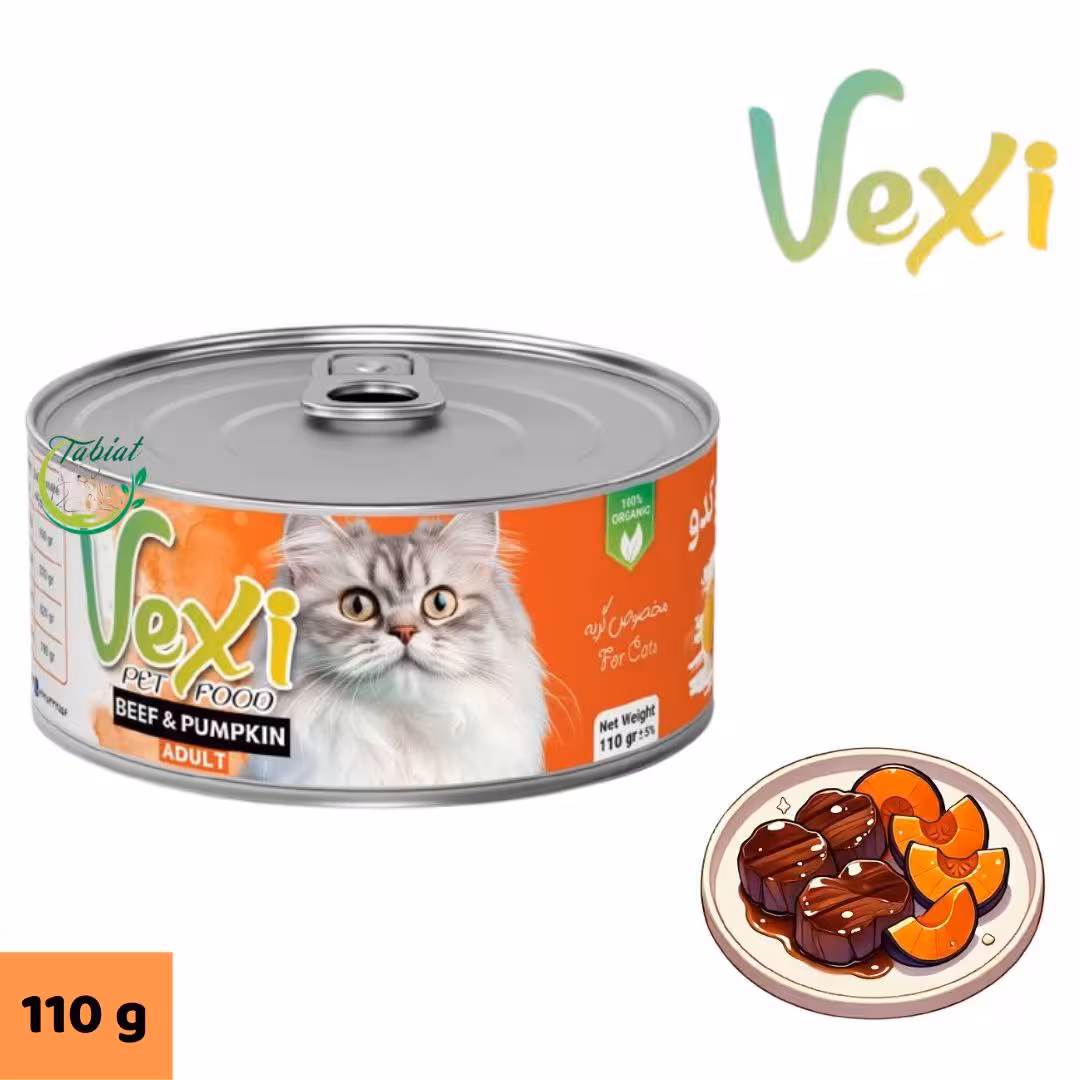 کنسرو گربه وکسی طعم گوشت و کدوتنبل 110 گرم