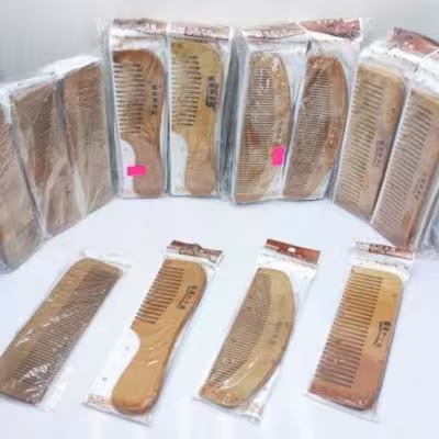 شانه چوبی دندانه ریز و درشت 4 مدل