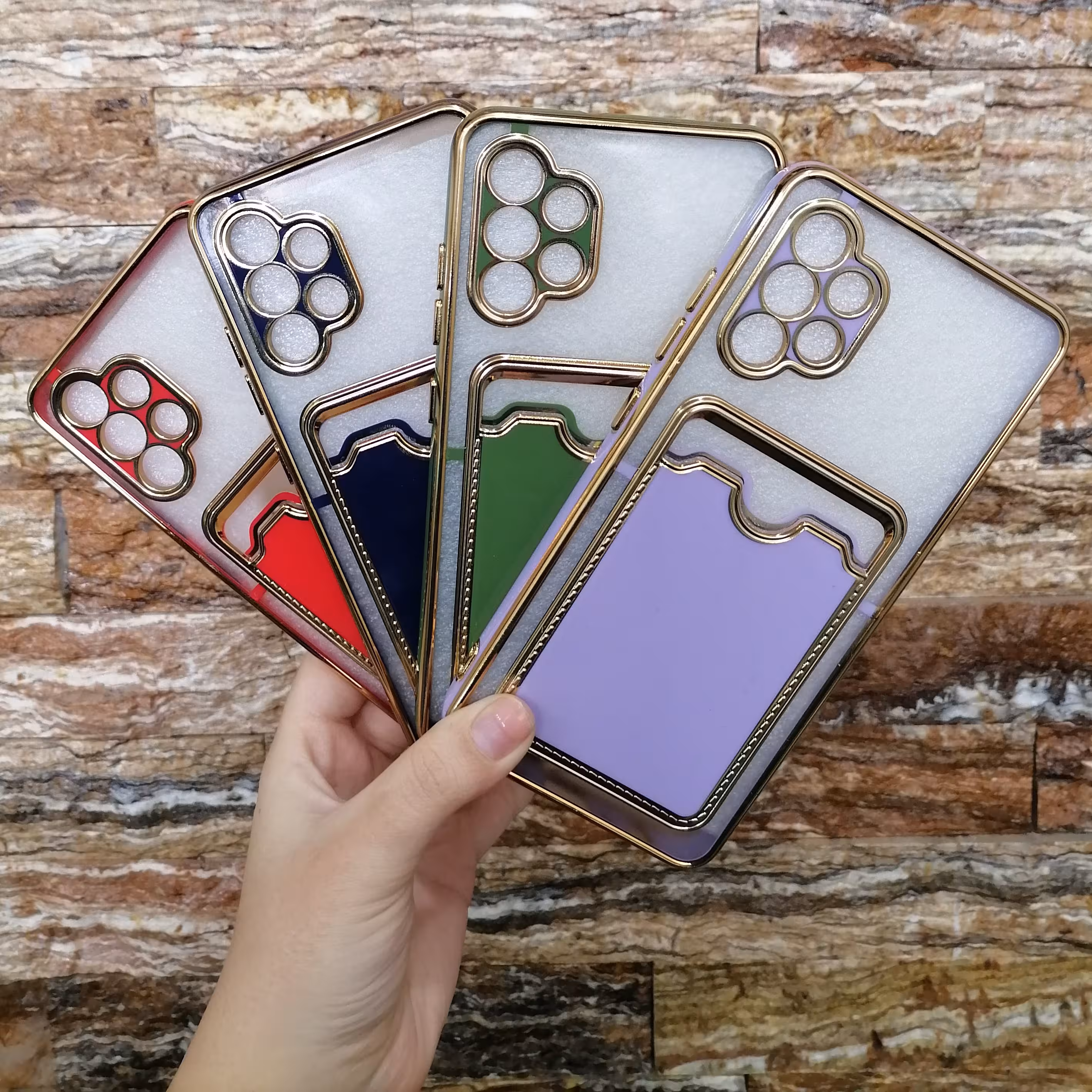 گارد سامسونگA32   4G(شفاف و دارای جاکارتی) 