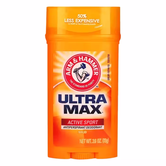مام صابونی اولترا مکس اکتیو اسپرت آرم اند هامر 73 گرم Arm & Hammer UltraMax Active Sport Invisible Solid Deodorant
