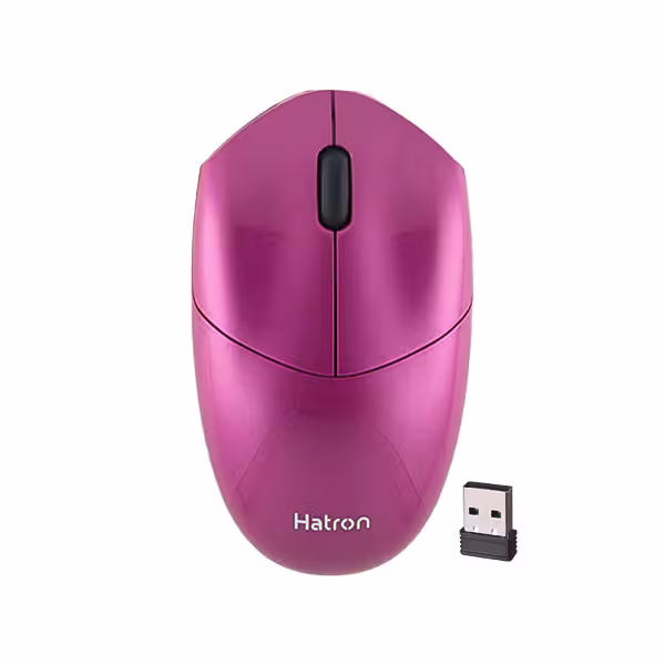 ماوس بی سیم سایلنت هترون مدل HMW398SL رنگ بنفش