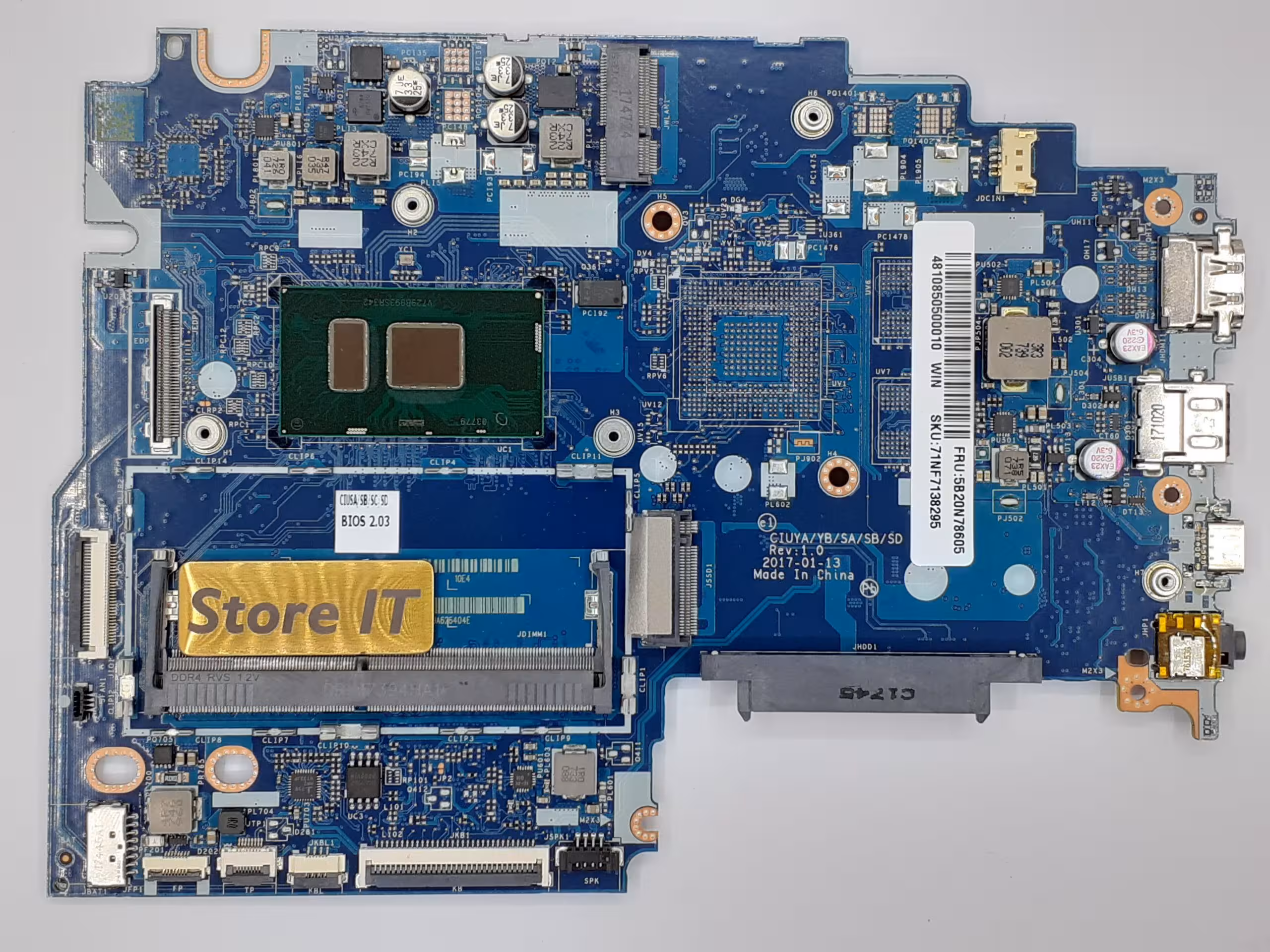 مادربرد لپ تاپ لنوو IdeaPad 320s / 520s La-E541p I5-7 بدون گرافیک - فروشگاه اینترنتی استور آی تی