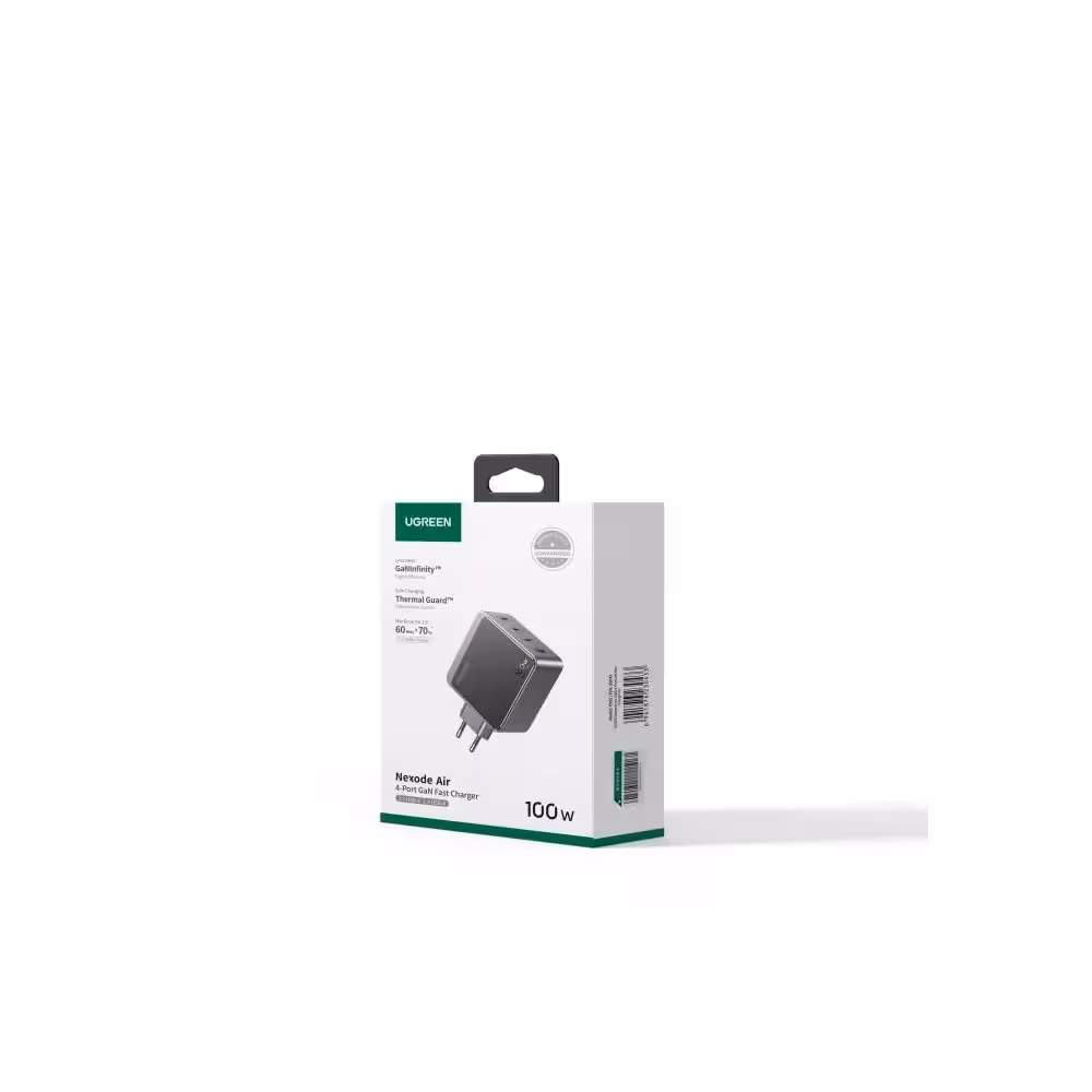 شارژر دیواری 100 وات با سه پورت USB-C و یک پورت USB-A یوگرین مدل X565 کد 35043