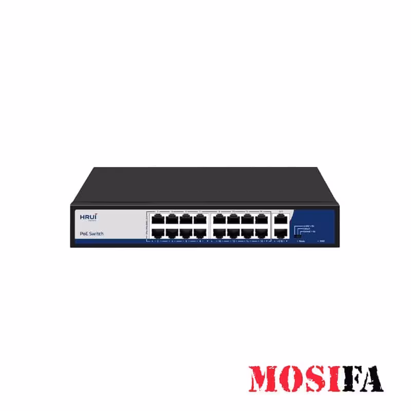 سوئیچ شبکه 16 پورت HRUI مدل HR902-AF-162G-300