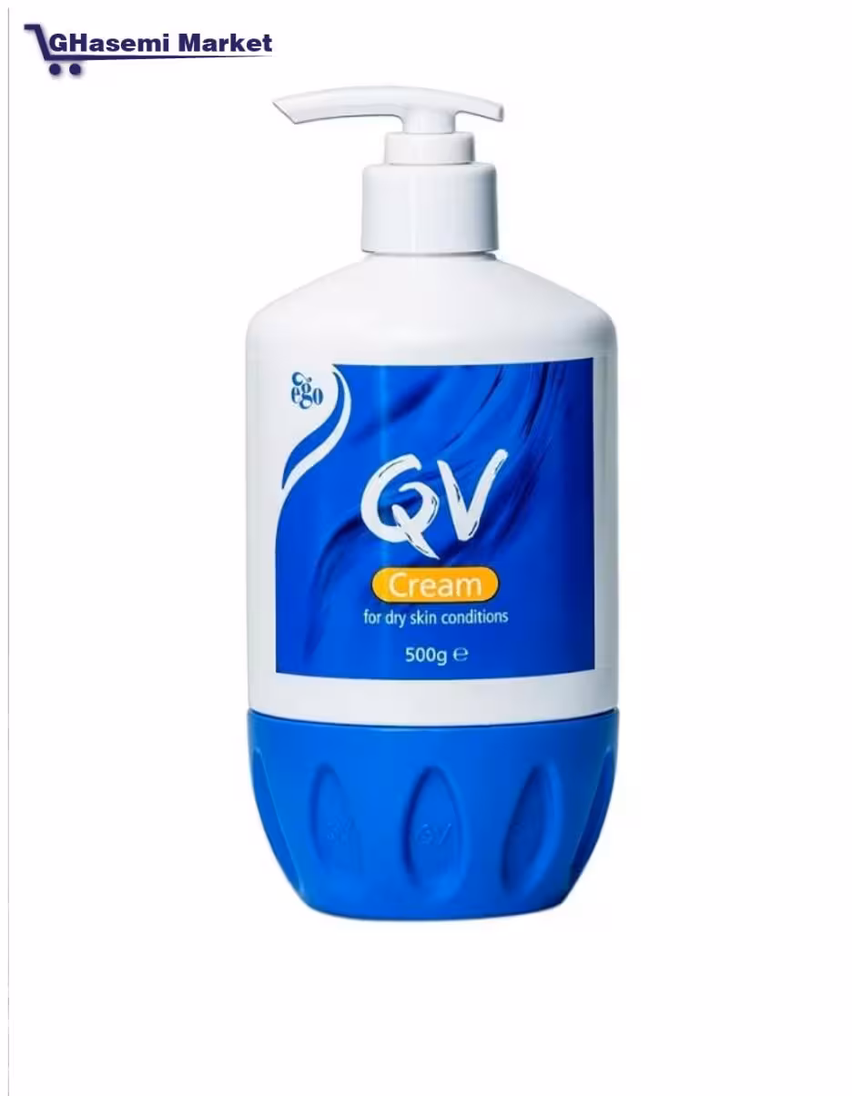 کرم مرطوب کننده پمپی کیو وی، وزن 500 گرم | Qv Cream Replenish Your Skin - 500g