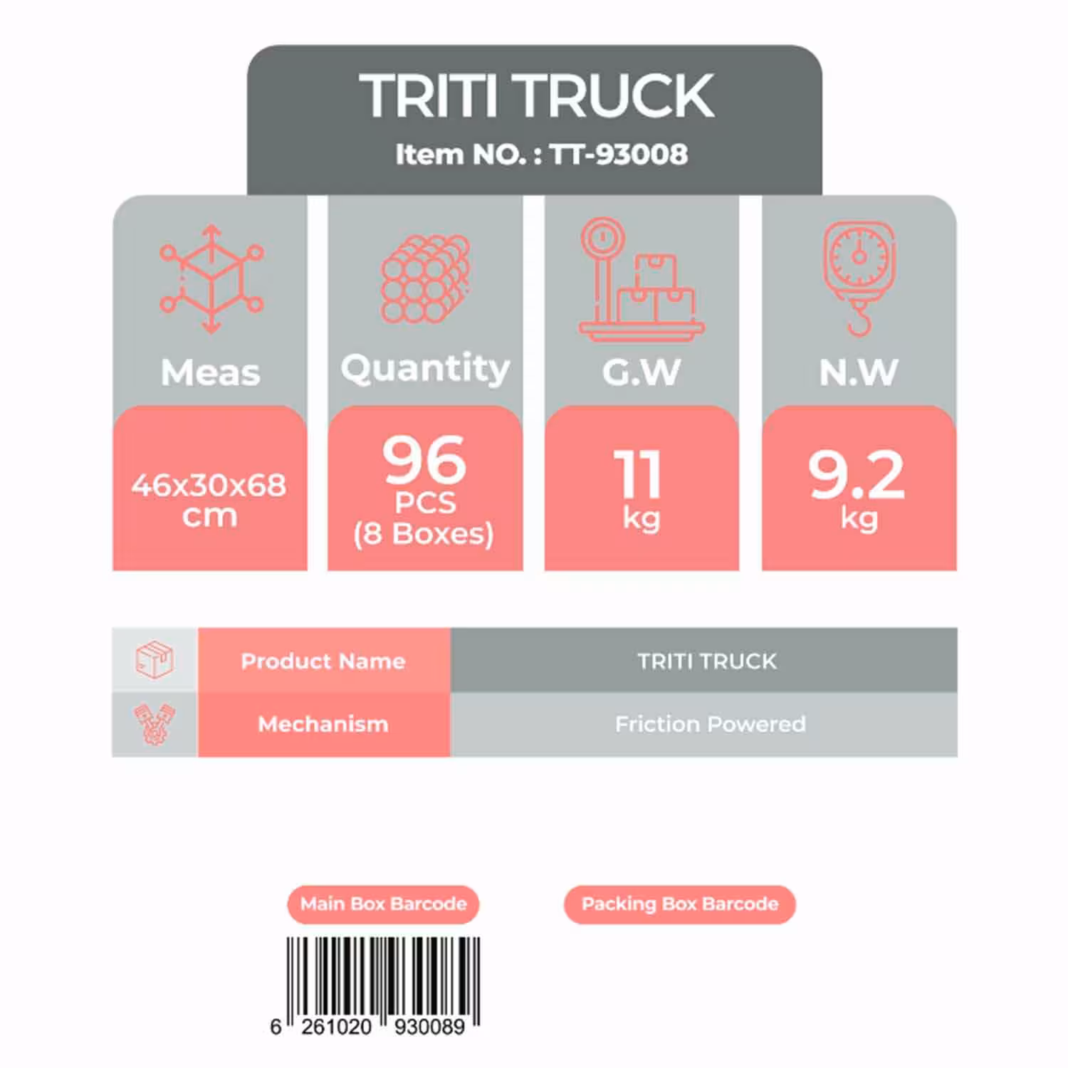 triti truck friction toy تیریتی تویز کد93008ماشین راه سازی کششی