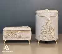 سطل و جادستمال کاغذی صفاهوم طرح آمور نسکافه ای روشن