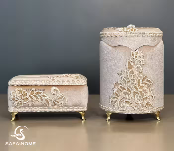 سطل و جادستمال کاغذی صفاهوم طرح آمور نسکافه ای روشن