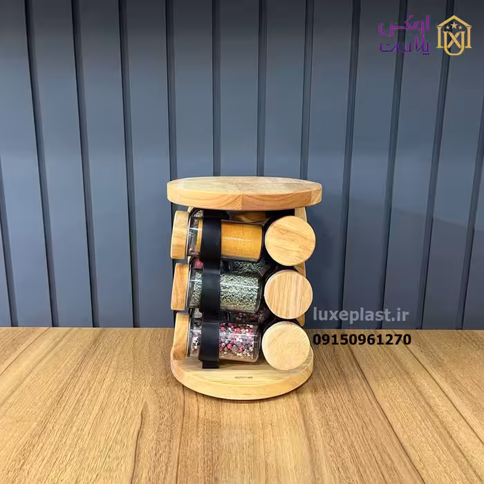 ادویه گردان 12 عددی چوبی لیمون کد 2304