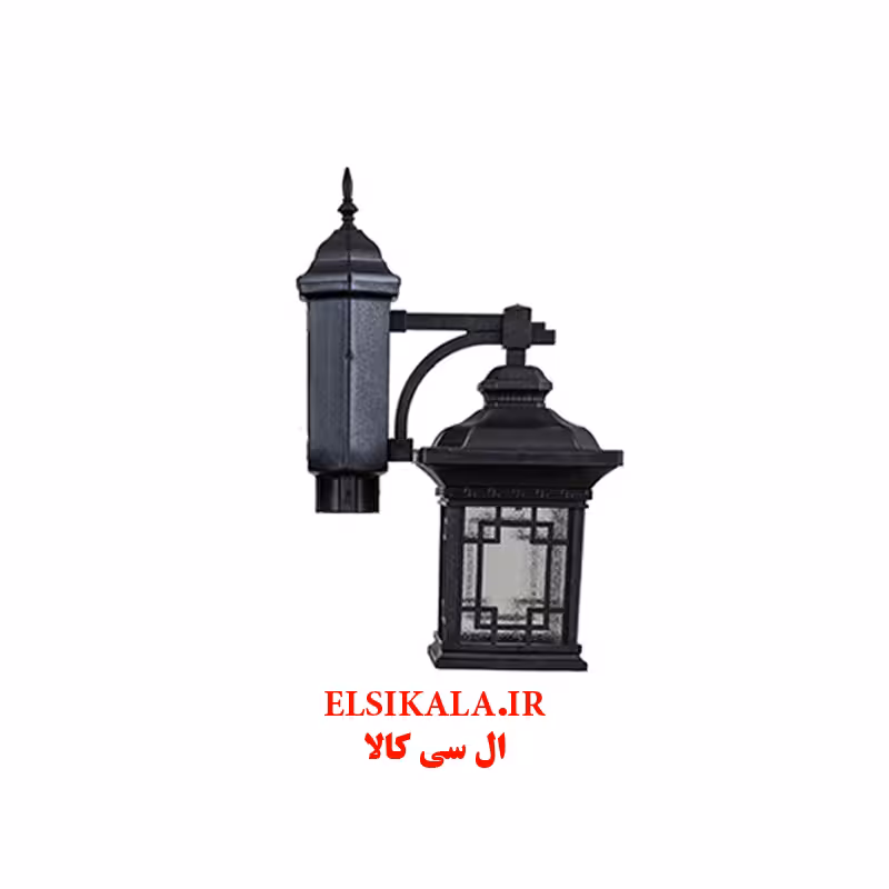 چراغ حیاطی تک شعله مشکی مدل ورساچ